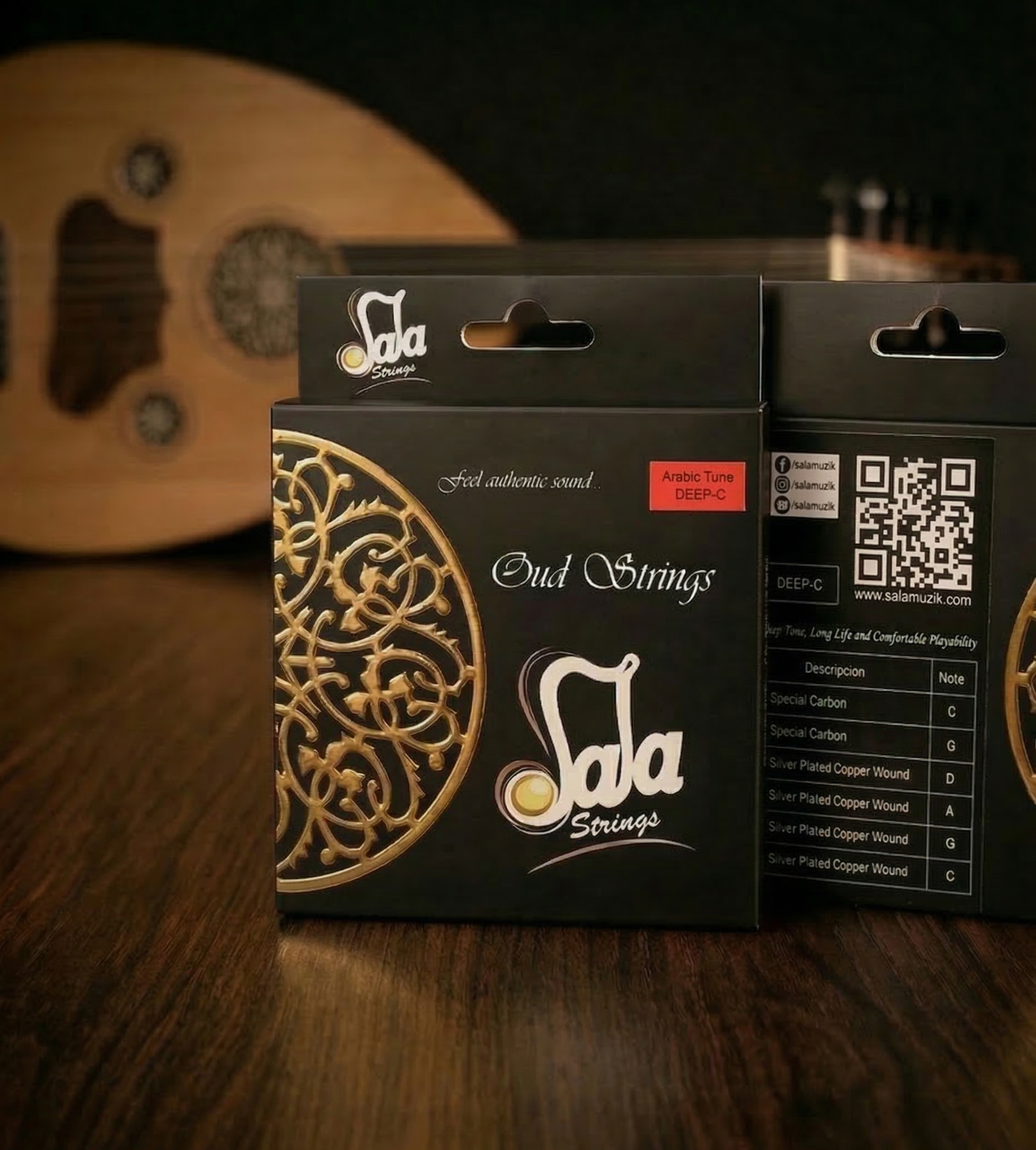 Cuerdas especiales afinación CC para oud árabe DEEP-C por Sala Strings