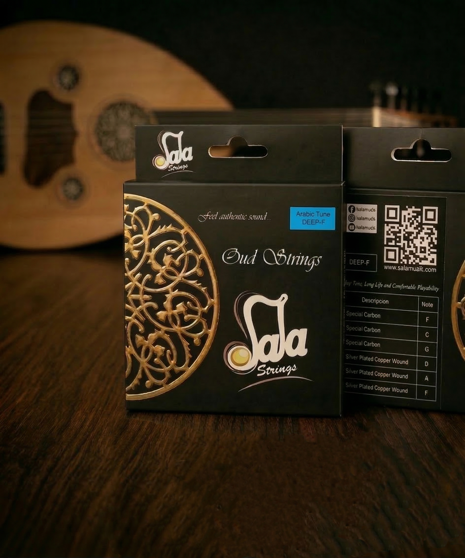 Cuerdas especiales afinación FF para oud árabe DEEP-F por Sala Strings