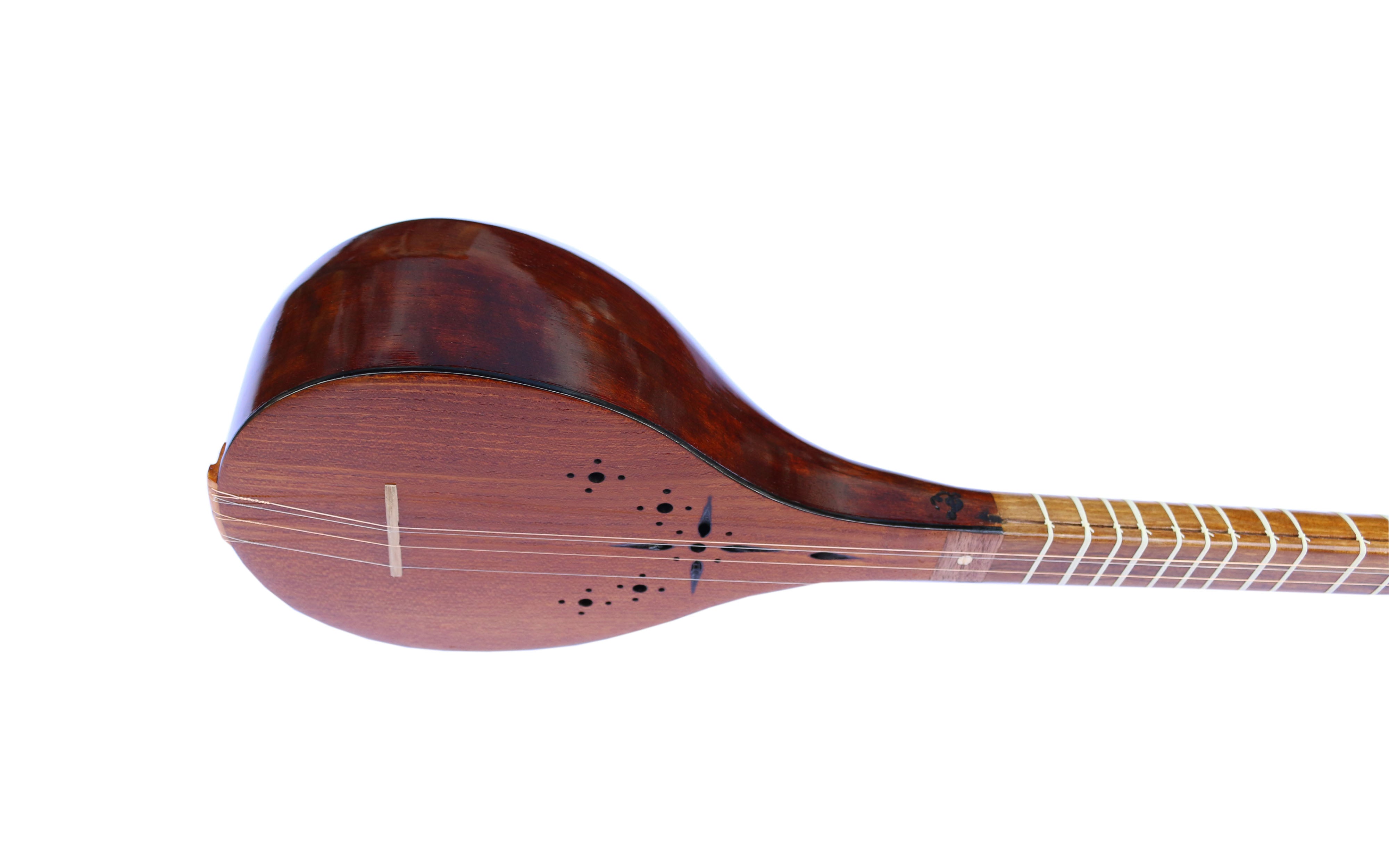 Persian setar by Nava with mulberry body and soft carrying case