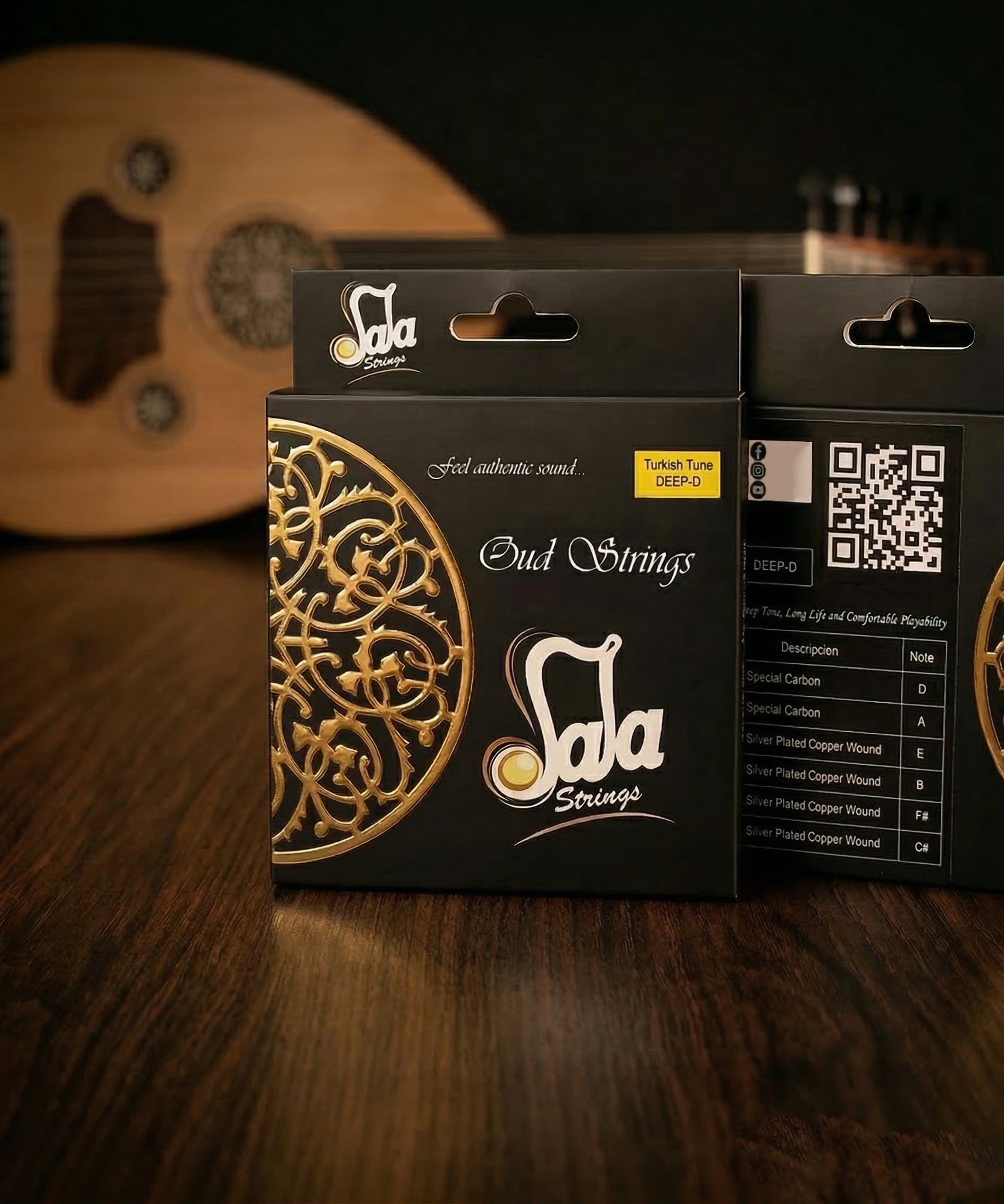 Cuerdas especiales afinación D D para oud turco DEEP-D por Sala Strings