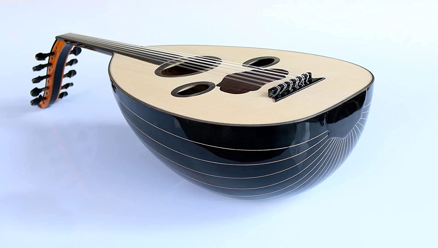 Oud árabe de nogal hecho a mano AAO-108L de Sala Muzik