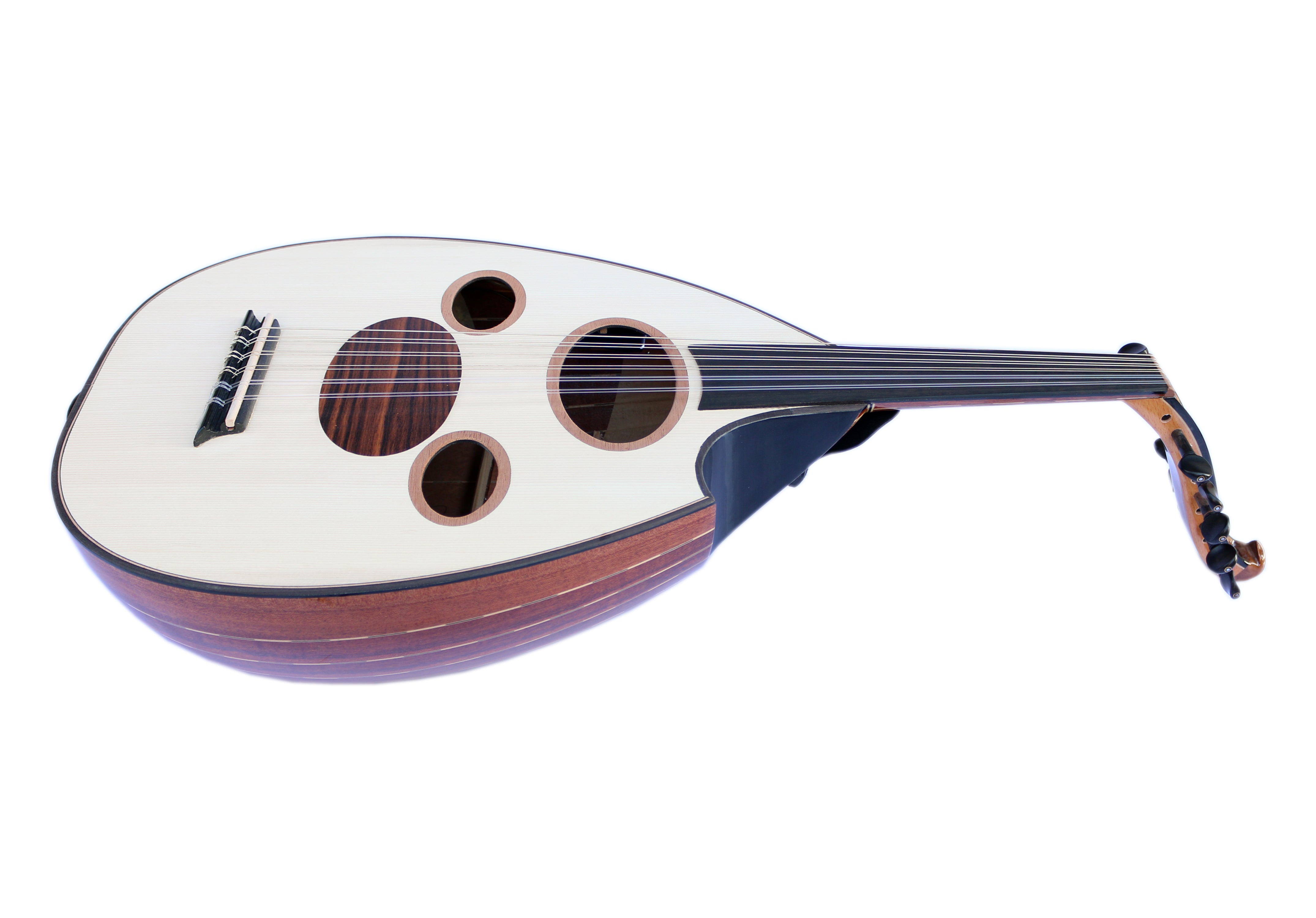 Oud eléctrico árabe profesional AOH-6 con puente de ébano