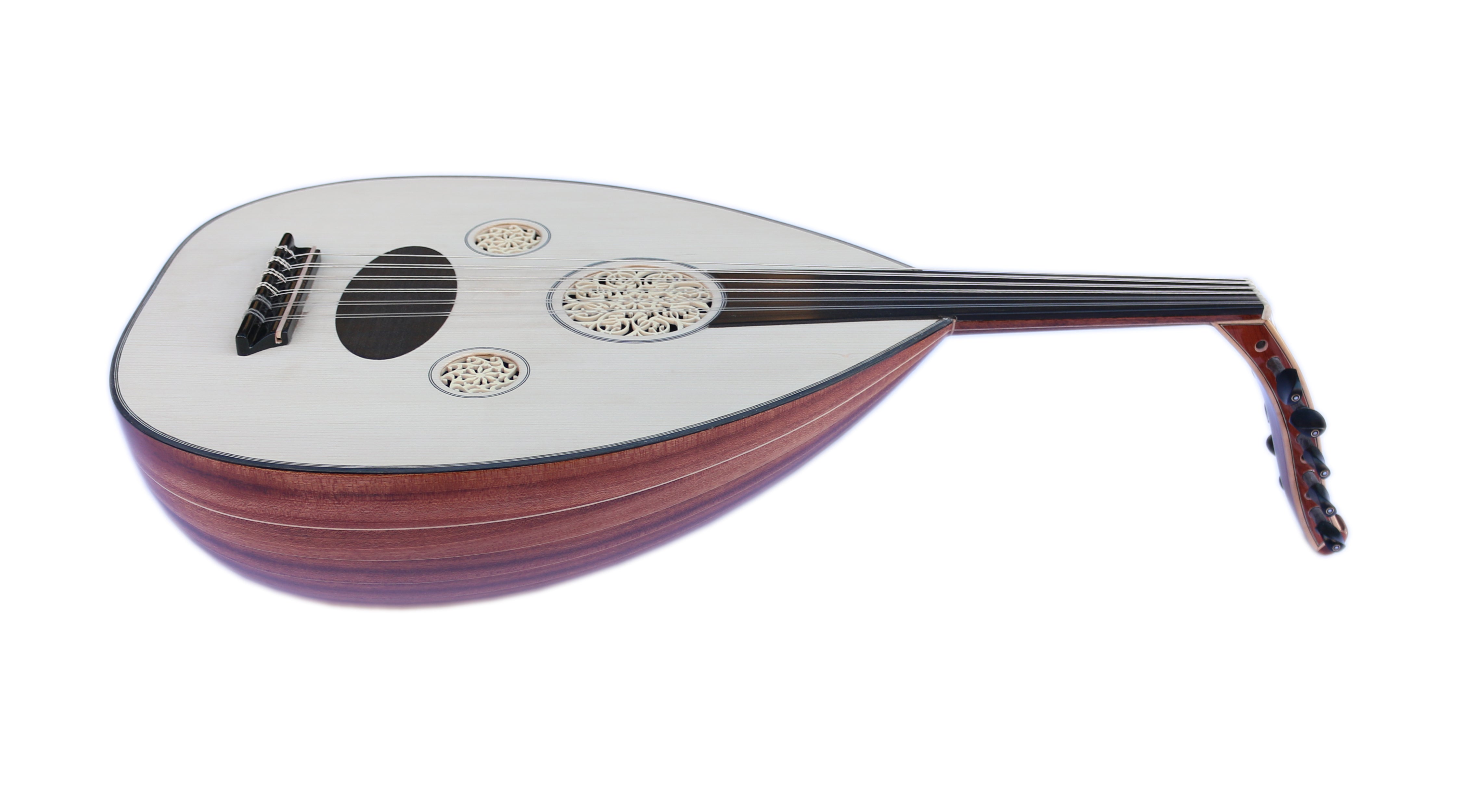 Oud eléctrico de escenario turco HSO-302E tocable acústica y eléctricamente
