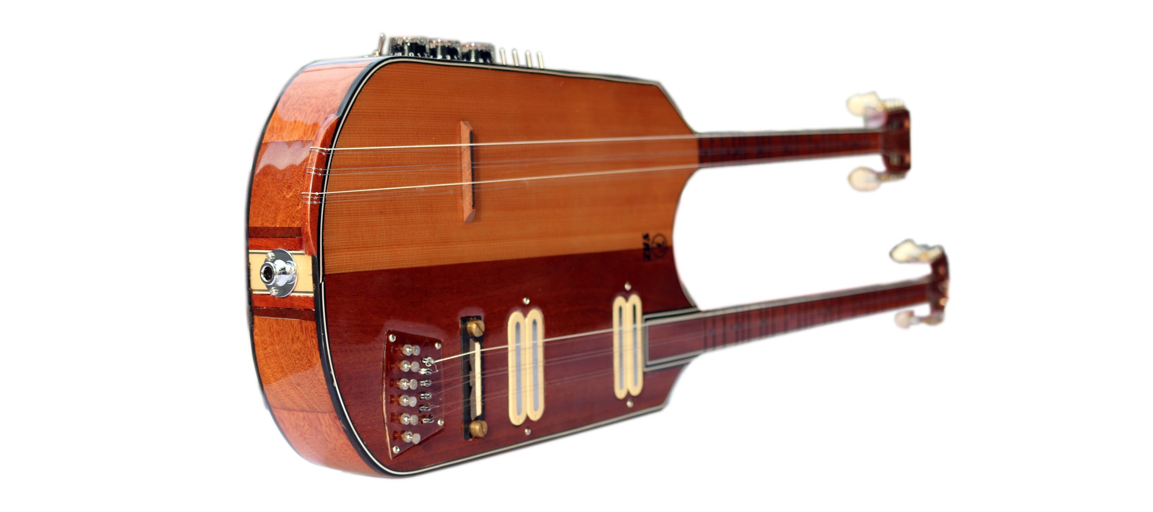 Sala baglama saz eléctrico de doble mástil DBL-504