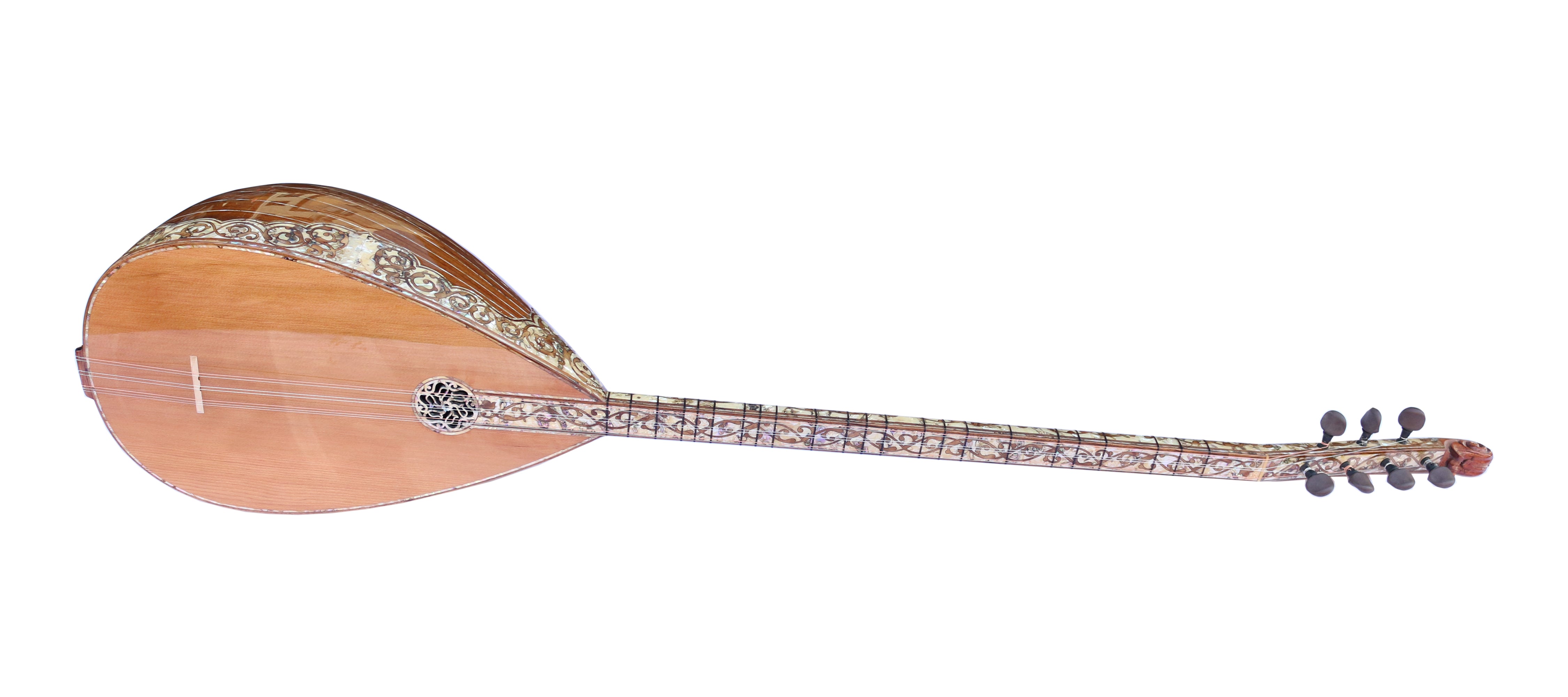 Baglama mástil largo saz PEARL-1 con incrustaciones de nácar de Sala