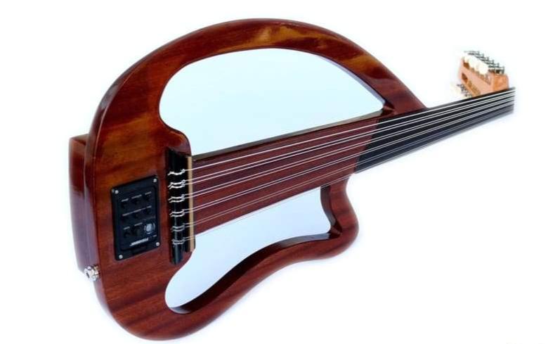 Turkish electric oud AOS-101G with mahogany body for silent practice